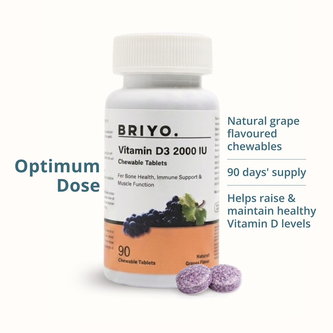 Vitamin D3 2000 IU Chewables (Grape) – Bone Health & Immunity