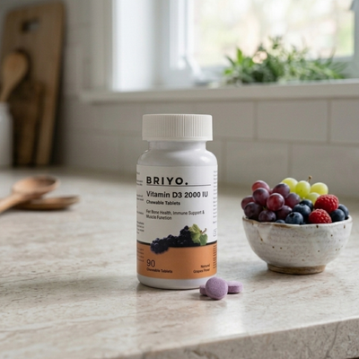 Vitamin D3 2000 IU Chewables | Grape | Bones and Immunity
