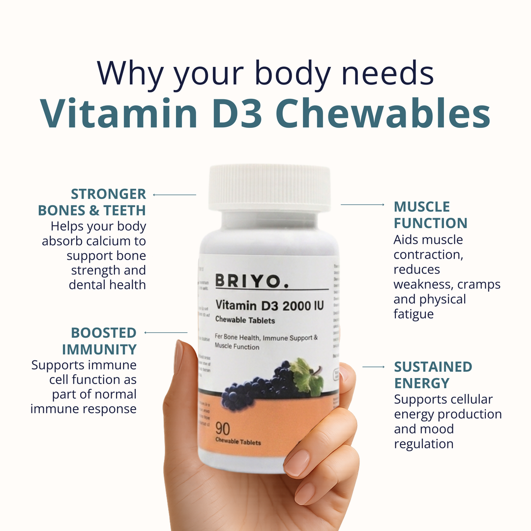 Vitamin D3 2000 IU Chewables (Grape) – Bone Health & Immunity
