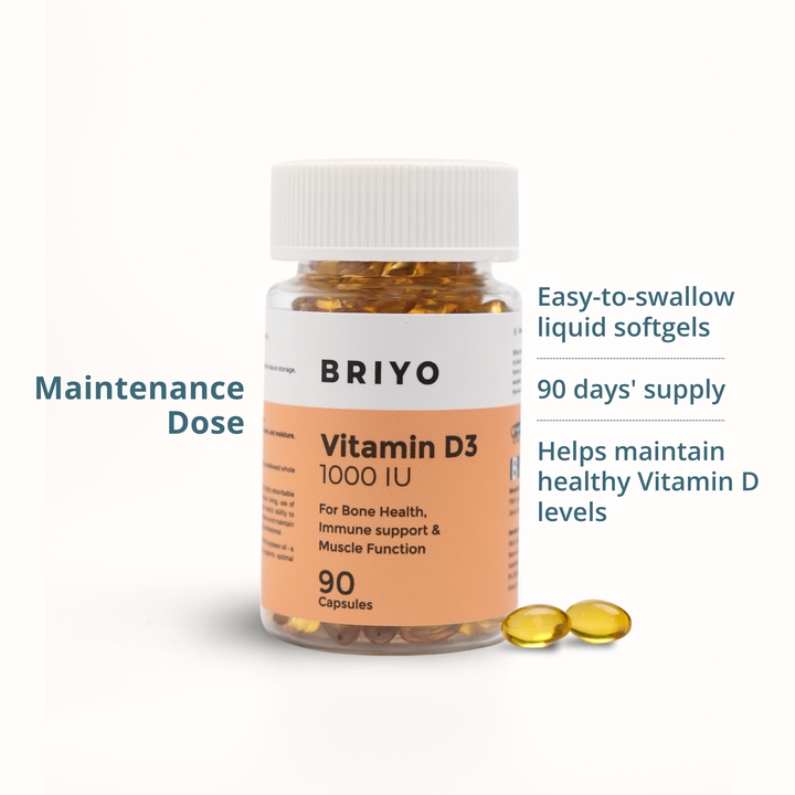 Vitamin D3 1000 IU Capsules – Bone & Immunity Support