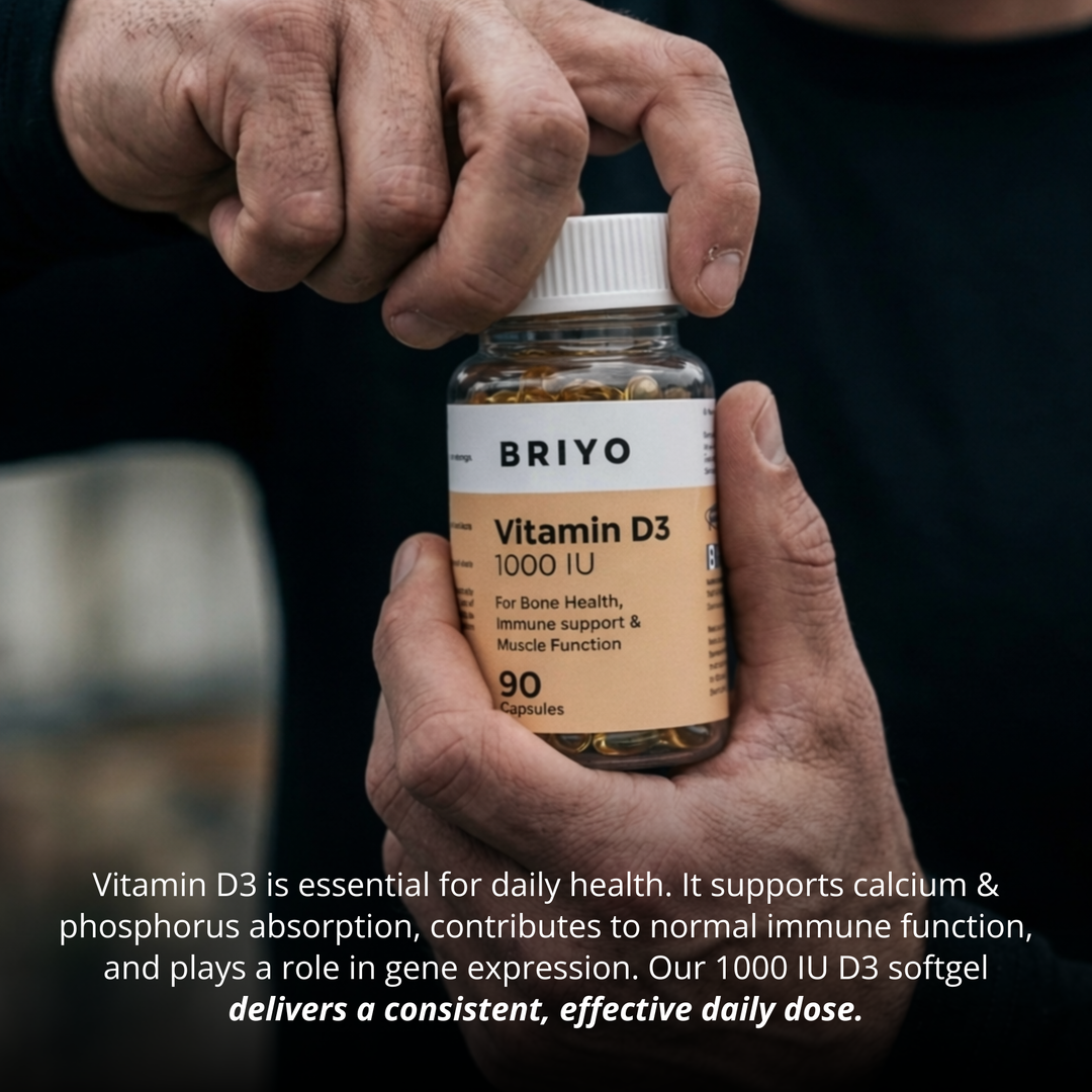 Vitamin D3 1000 IU Capsules – Bone & Immunity Support
