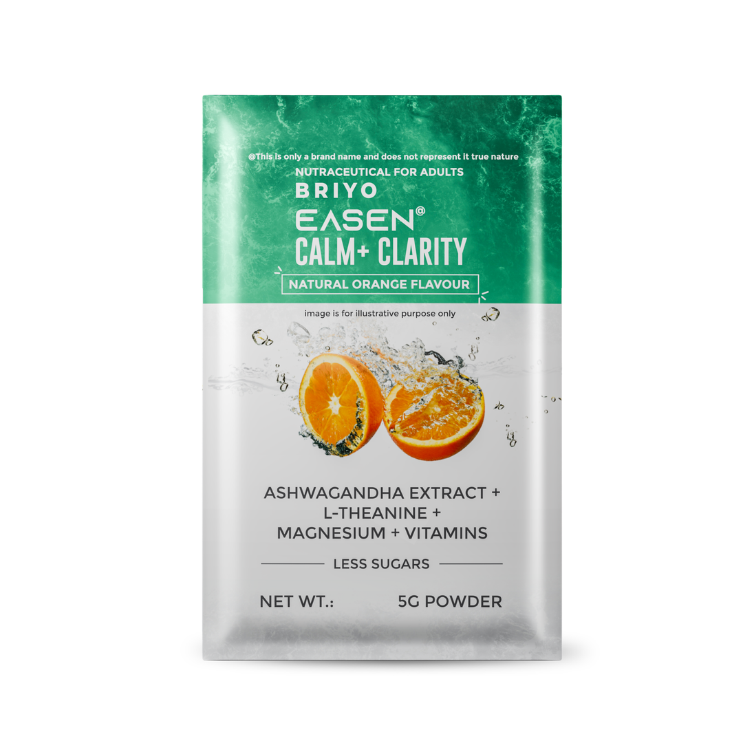 Briyo Easen Ashwagandha LTheanine Magensium Vitamin C & D Sachets for stress & Relaxation