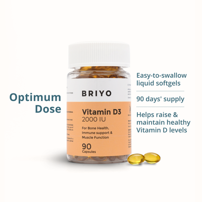 Vitamin D3 2000 IU Capsules – High Potency Bone & Immune Support