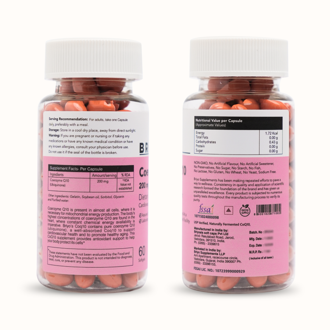 CoQ10 200mg Capsules – Heart Health & Energy Levels