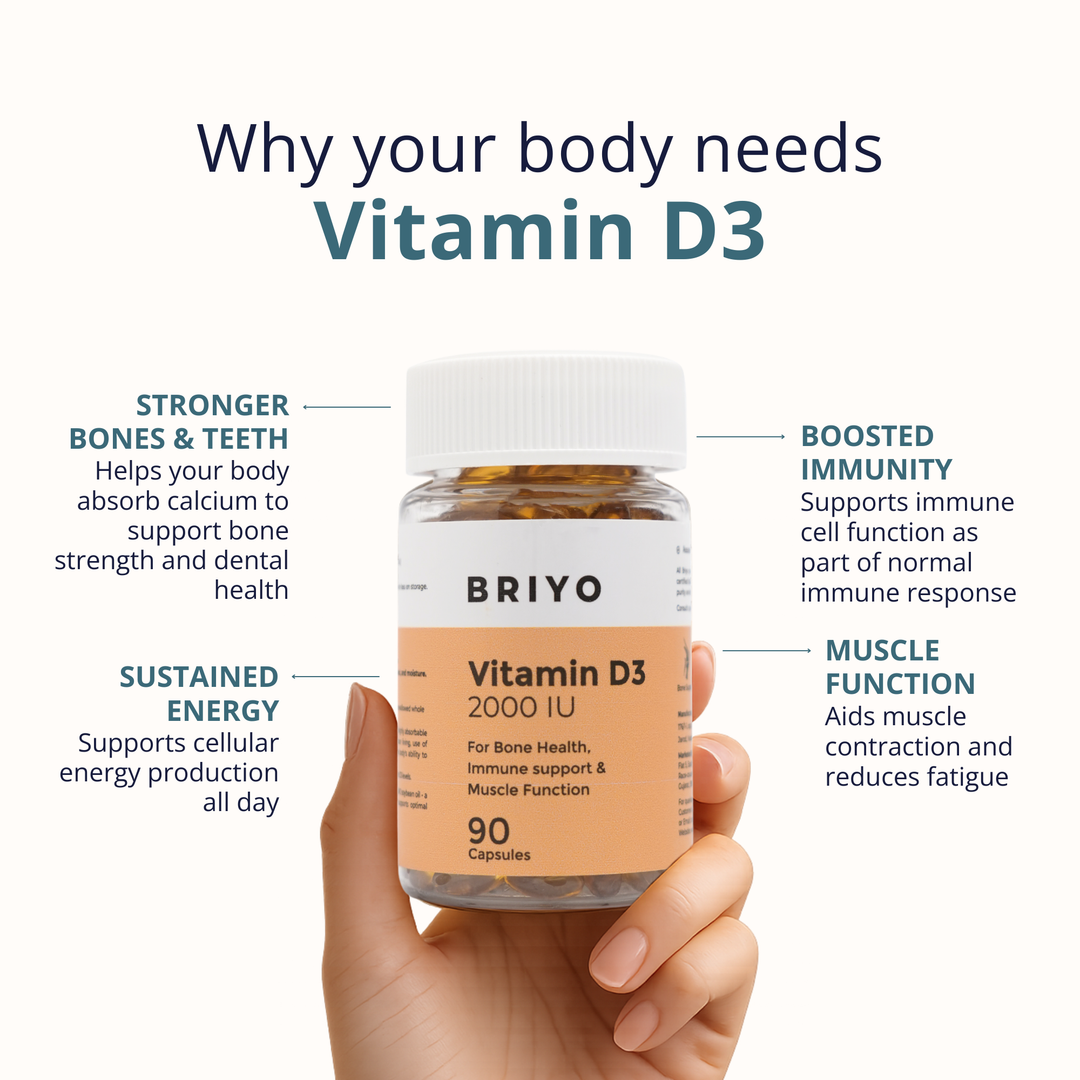 Vitamin D3 2000 IU Capsules – High Potency Bone & Immune Support