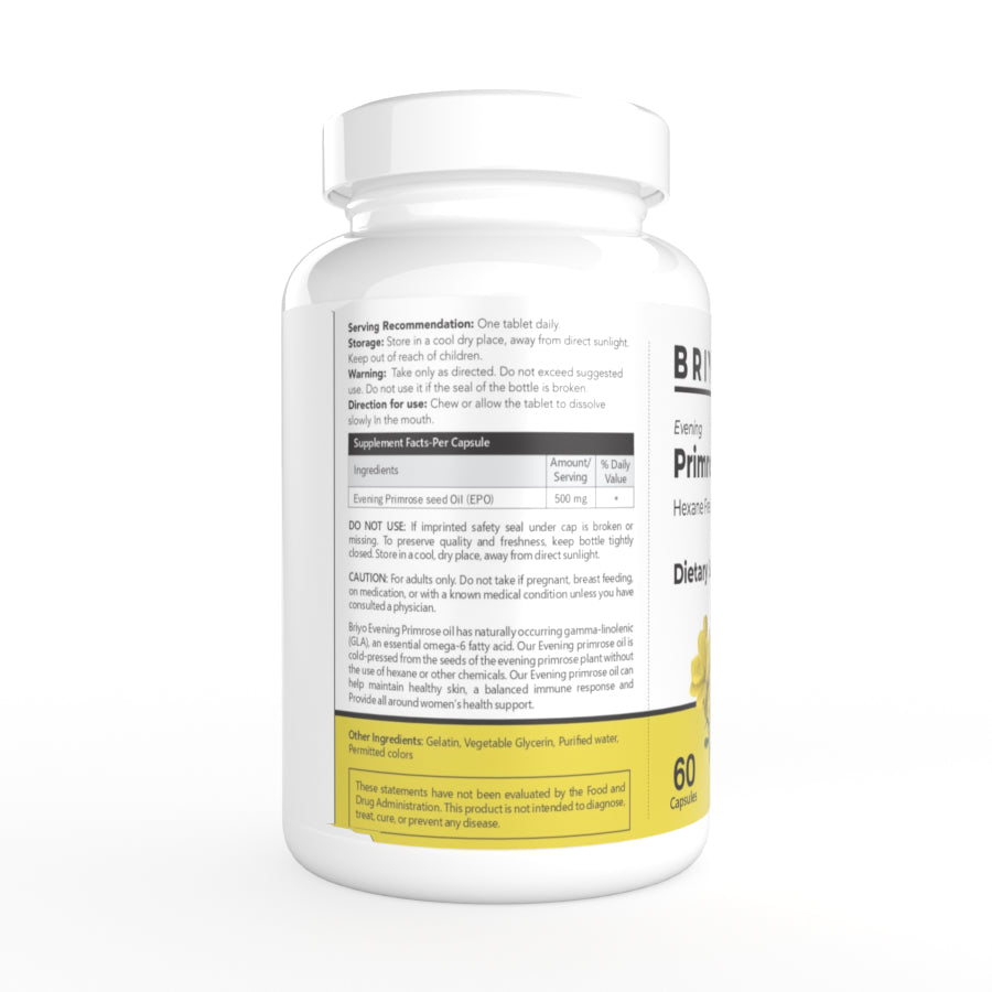 Evening Primrose Oil 500mg – Hormonal Balance & Skin Health