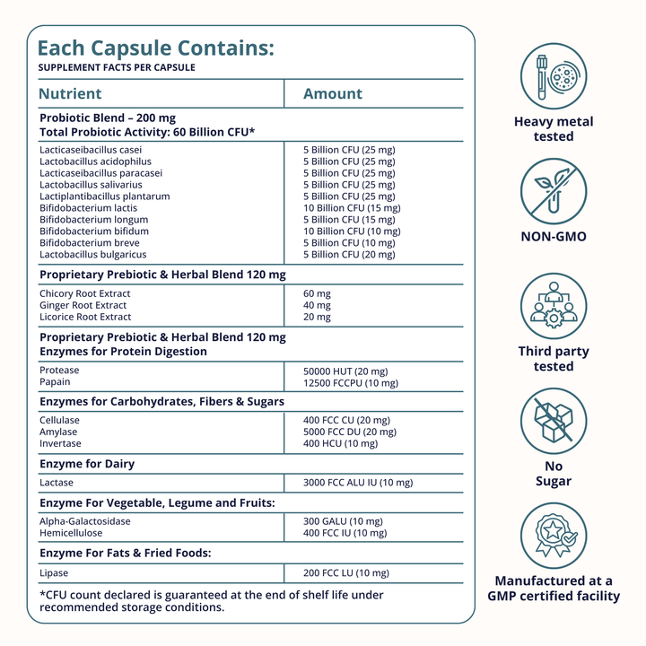 All Around Gut Guardian - Probiotics, Prebiotics & Enzymes for Gut Health