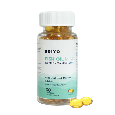 Omega-3 Fish Oil Mini 450 mg | Easy-Swallow Softgels | Heart and Brain