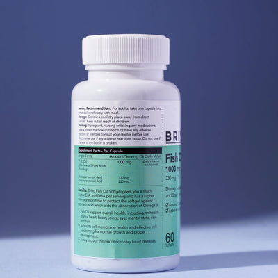 Omega-3 Fish Oil 1000 mg | Softgels | Heart and Brain