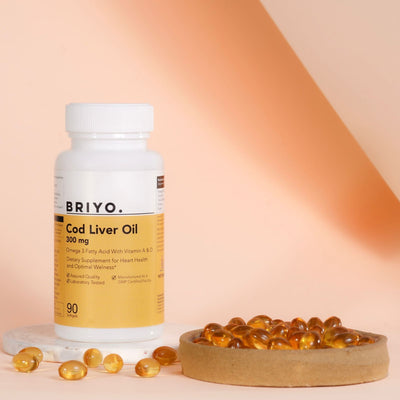 Cod Liver Oil 300mg – Vitamin A, D & Omega-3 Softgels